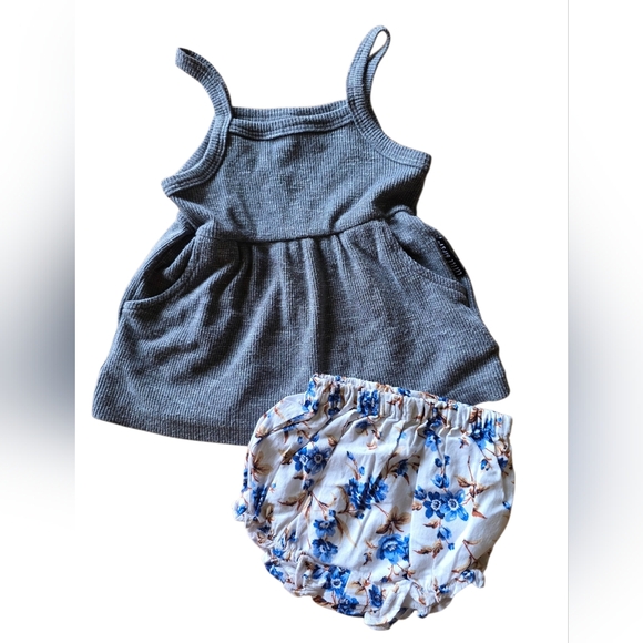 Janie and Jack Other - Janie and Jack 0–3M Floral Bloomers Set Little Bipsy Ribbed Tank Outfit